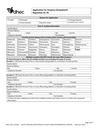 DHEC Form 3291 Application for Hospices (Outpatient) - South Carolina, Page 3