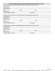 DHEC Form 3291 Application for Hospices (Outpatient) - South Carolina, Page 6