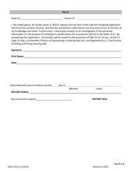 DHEC Form 0221 Application for Licensure of Hearing Aid Specialist - South Carolina, Page 6