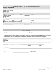 DHEC Form 3977 Application for Licensure for Midwife Apprentice - South Carolina, Page 4