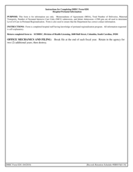 DHEC Form 0281 Hospital Perinatal Information - South Carolina, Page 2