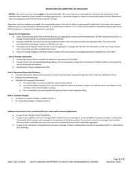 DHEC Form 1307 Application for in-Home Care Providers - South Carolina, Page 2