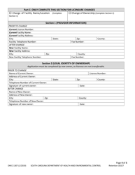 DHEC Form 1307 Application for in-Home Care Providers - South Carolina, Page 4