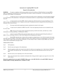 DHEC Form 283 Request for Reconsideration - South Carolina, Page 2