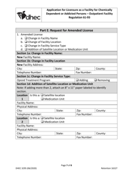 DHEC Form 3295 Application for Licensure as a Facility for Chemically Dependent or Addicted Persons - Outpatient Facility - South Carolina, Page 7