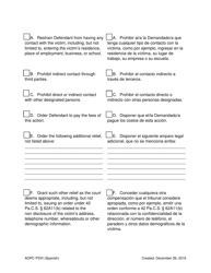 Petition for Protection of Victims - Pennsylvania (English/Spanish), Page 6