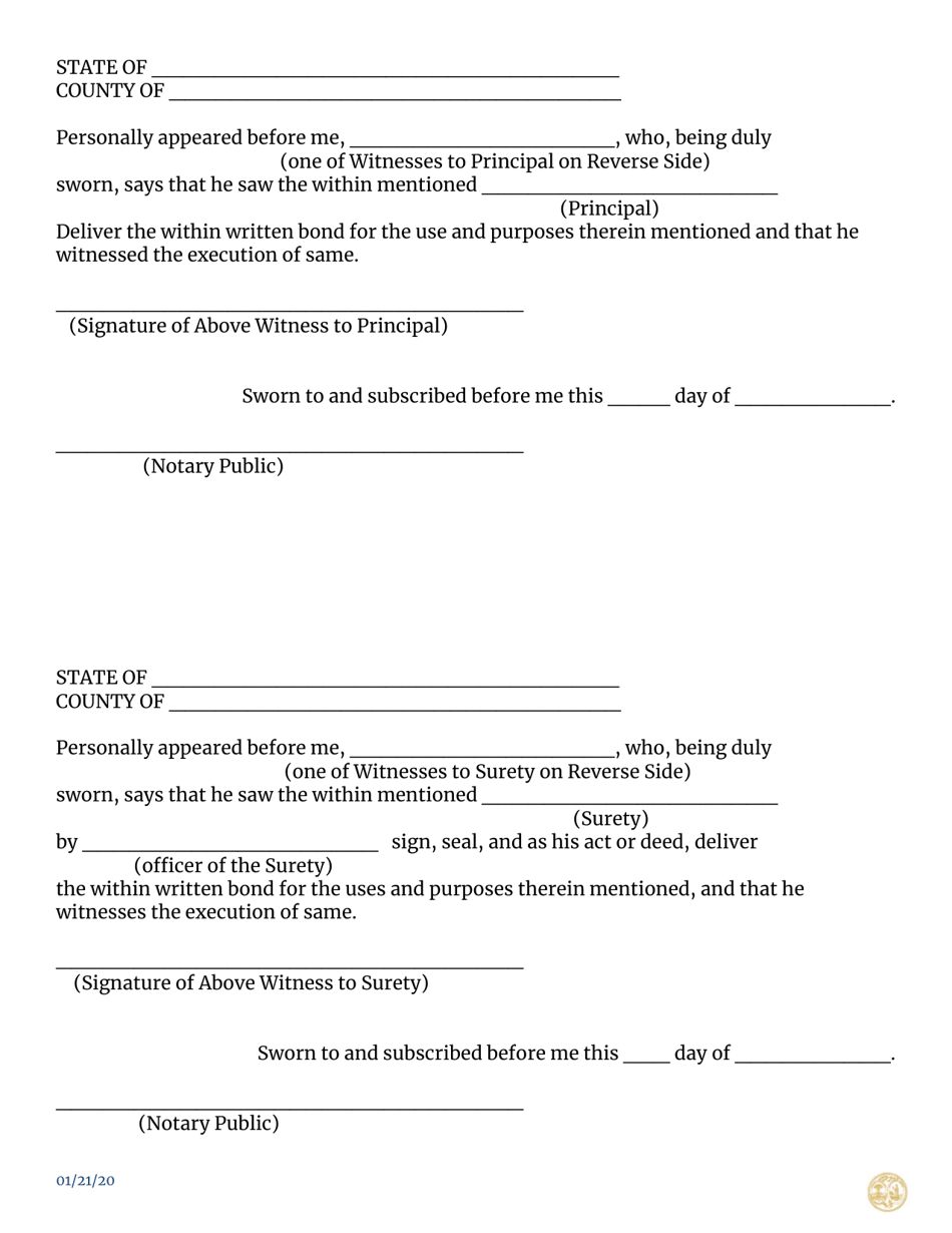 Form 1029 South Carolina Insurance Administrator Bond - South Carolina, Page 3
