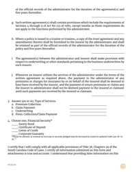 Third Party Administrator Additional Initial Application Questions - South Carolina, Page 2
