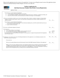 Uniform Application for Individual Surplus Lines Broker License/Registration, Page 4