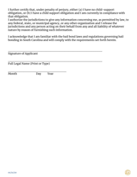 Bondsman Initial Application Additional Questions - South Carolina, Page 2