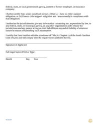 Bondsman Renewal Application Additional Questions - South Carolina, Page 2