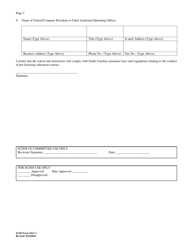 SCID Form 3613 A Prelicensing Sponsor Application/Renewal Application to Conduct Bail Bondsman/Runner Prelicensing Education - South Carolina, Page 2