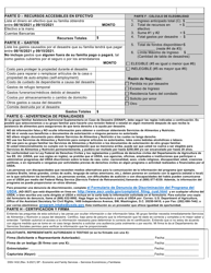 Formulario DSS-1432 Solicitud Para El Programa De Asistencia Nutricional Suplementaria En Caso De Desastre (Dsnap) - North Carolina (Spanish), Page 2