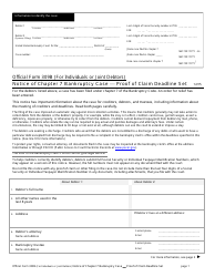 Official Form 309B Notice of Chapter 7 Bankruptcy Case - Proof of Claim Deadline Set