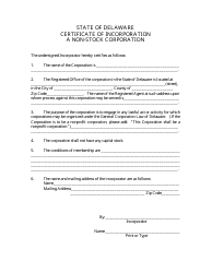 Certificate of Incorporation for Exempt Corporation - Delaware, Page 4