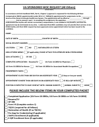 VA Sponsored Woc Request Form