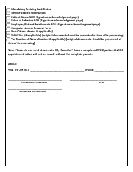 VA Sponsored Woc Request Form, Page 2