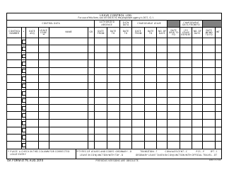 DA Form 4179 Download Fillable PDF or Fill Online Leave Control Log ...