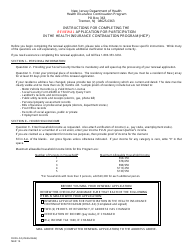 Form DHAS-34 Renewal Application for Participation in the Health Insurance Continuation Program - New Jersey