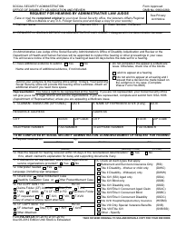 Form HA-501-U5 Request for Hearing by Administrative Law Judge