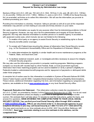 Form HA-501-U5 Request for Hearing by Administrative Law Judge, Page 2