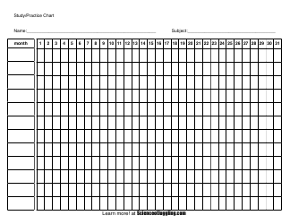 Study/Practice Chart Template