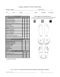 Document preview: Annual Diabetes Foot Exam Form