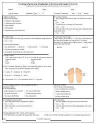 Document preview: Comprehensive Diabetes Foot Examination Form