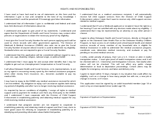 Form 403 Application for Health Insurance - Delaware, Page 4