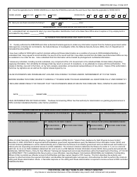 SECNAV Form 5512/1 Department of the Navy Local Population Id Card/Base Access Pass Registration, Page 2