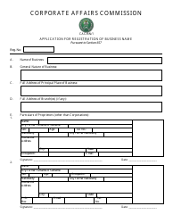 Form CAC/BN/1 Application for Registration of Business Name Pursuant to Section 657 - Nigeria