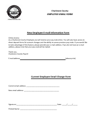 Document preview: Employee Email Form - Charlevoix County, Michigan