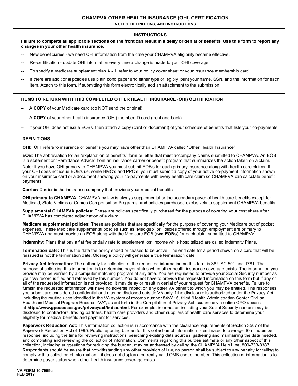 VA Form 10 7959c Fill Out Sign Online And Download Fillable PDF Templateroller