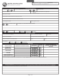 State Form 48245 Master Job Application - Indiana