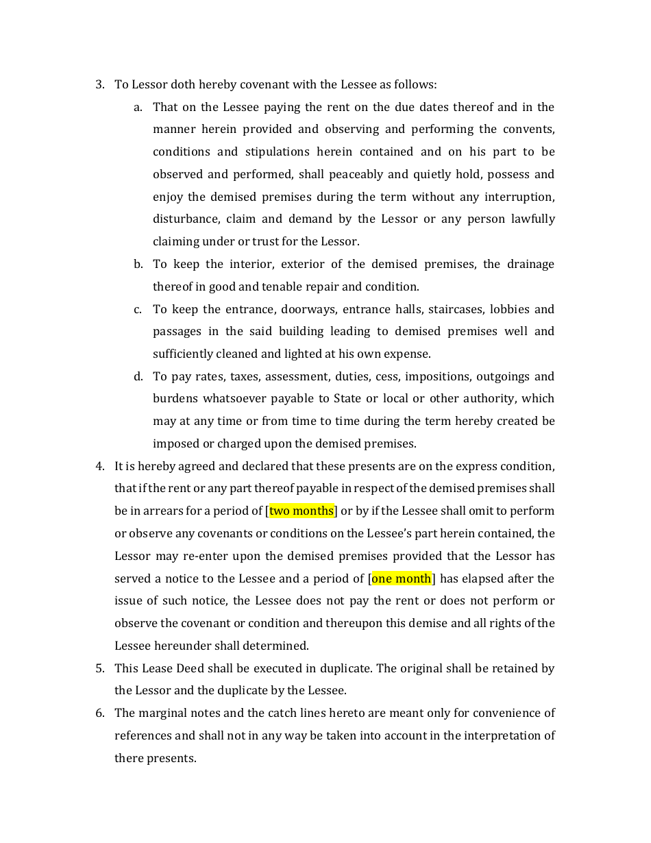 Commercial Property Rental Agreement Template, Page 4