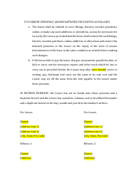 Commercial Property Rental Agreement Template, Page 5