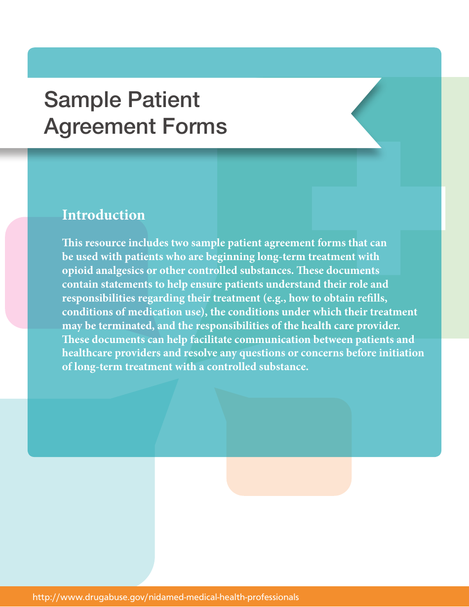 Sample Patient Agreement Forms, Page 1