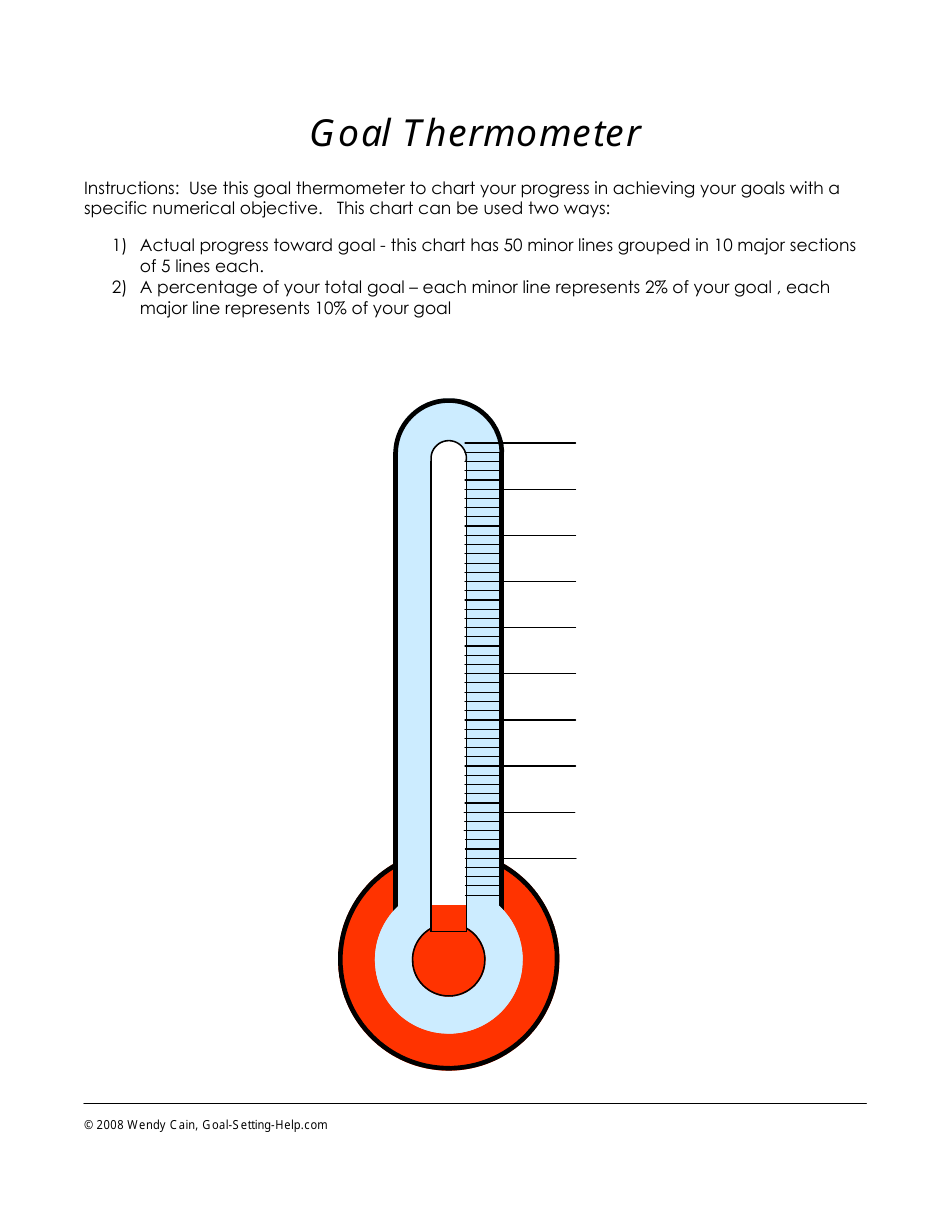 Thermometer Goal Chart, Page 1