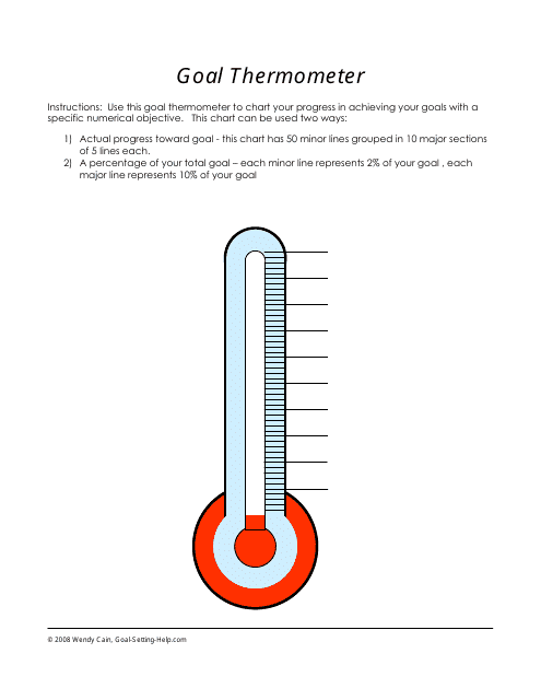 &quot;Thermometer Goal Chart&quot; Download Pdf