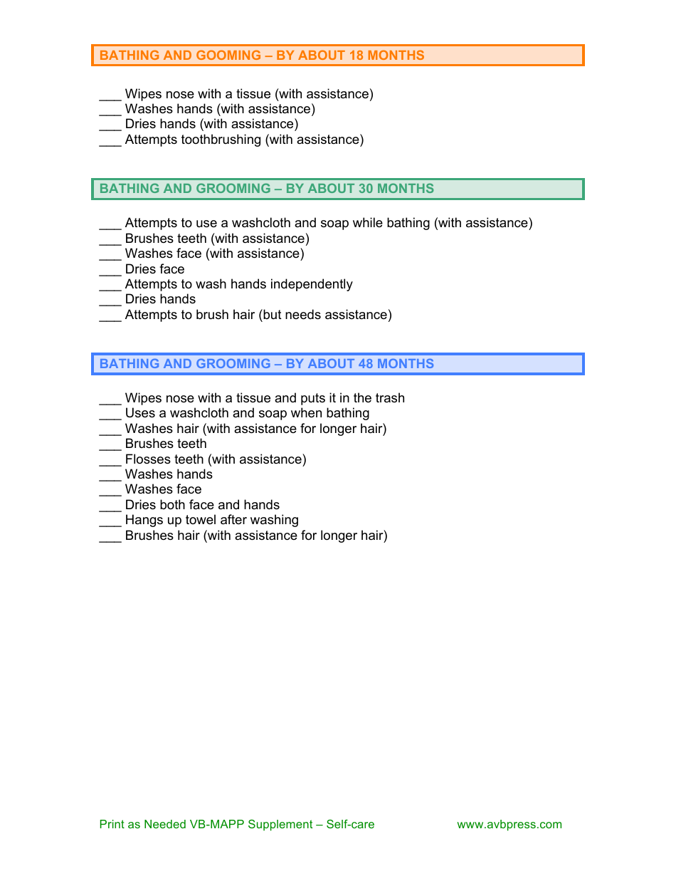 Self-care Checklists Template, Page 3