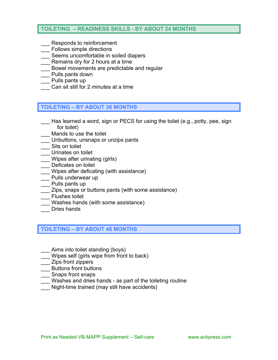 Self-care Checklists Template, Page 5