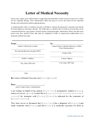 &quot;Letter of Medical Necessity Template&quot;