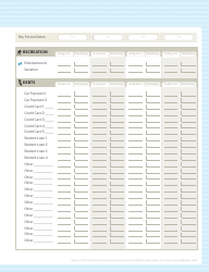 Allocated Spending Plan Spreadsheet Template, Page 5