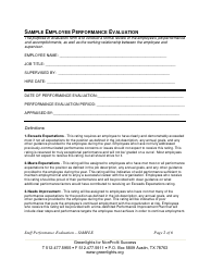 Sample Staff Performance Evaluation Form - Greenlights for Nonprofit Success, Page 2