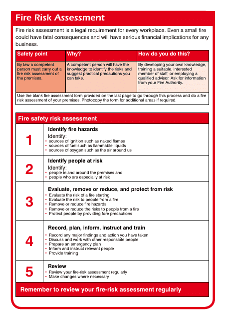 Fire Risk Assessment Template Download Printable PDF Templateroller