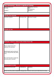 Fire Risk Assessment Template Download Printable PDF | Templateroller