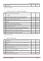 Manual Handling Risk Assessment Checklist Template - Pony Club Association Nsw, Page 3
