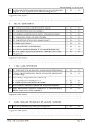 Manual Handling Risk Assessment Checklist Template - Pony Club Association Nsw, Page 4