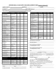 Document preview: Sem Med Box/A-Pack Supply Use/Replacement Form - Oakland County, Michigan
