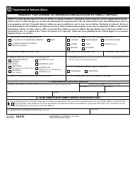 Document preview: VA Form 20-572 Request for Change of Address/Cancellation of Direct Deposit